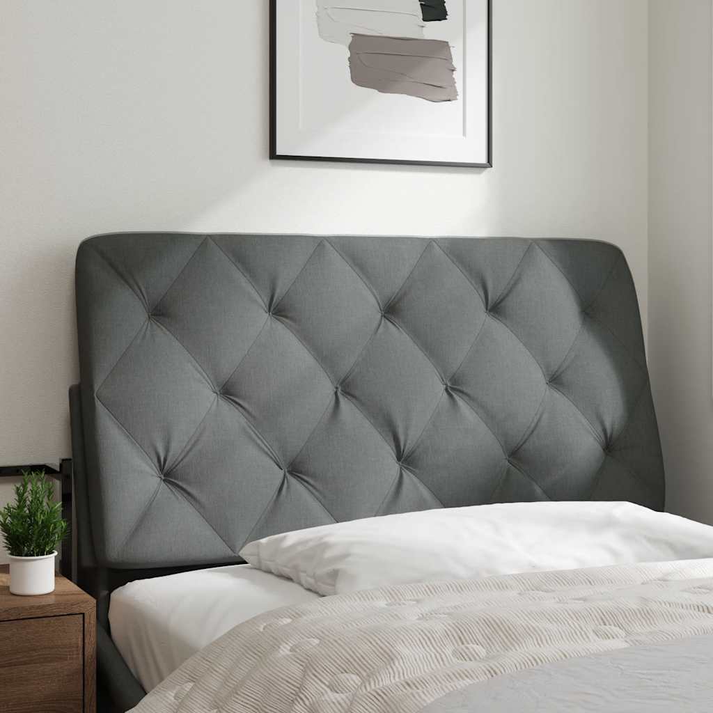 Coussin de tête de lit gris foncé 100 cm tissu - XIOS