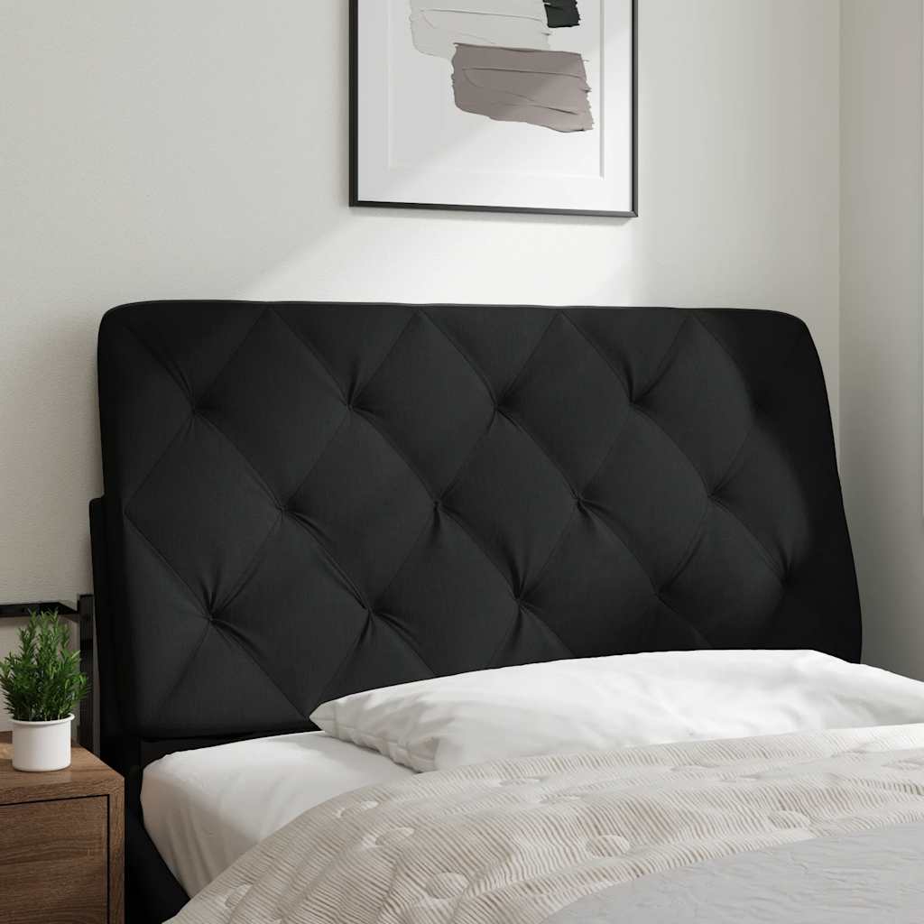 Coussin de tête de lit noir 100 cm tissu - XIOS