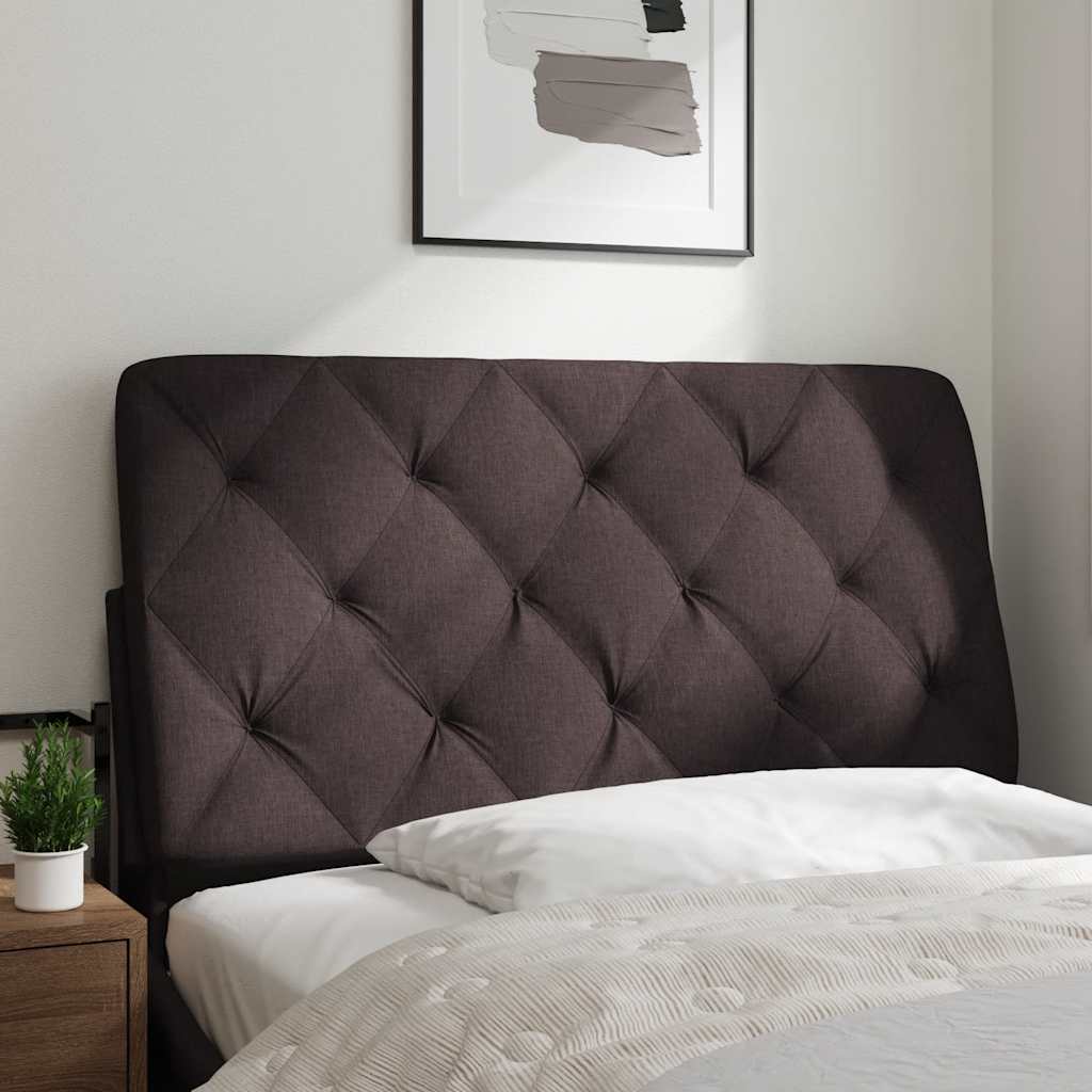 Coussin de tête de lit marron foncé 100 cm tissu - XIOS