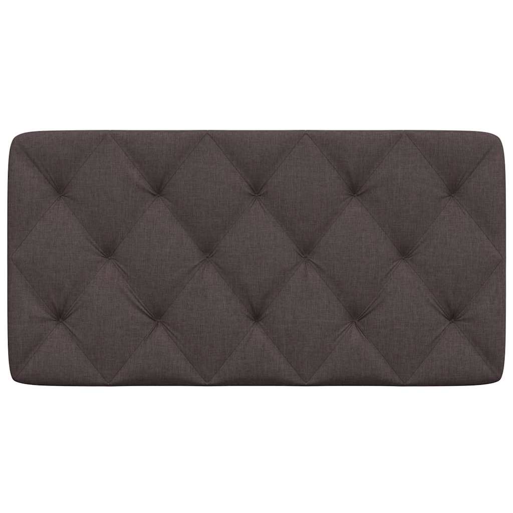 Coussin de tête de lit marron foncé 100 cm tissu - XIOS