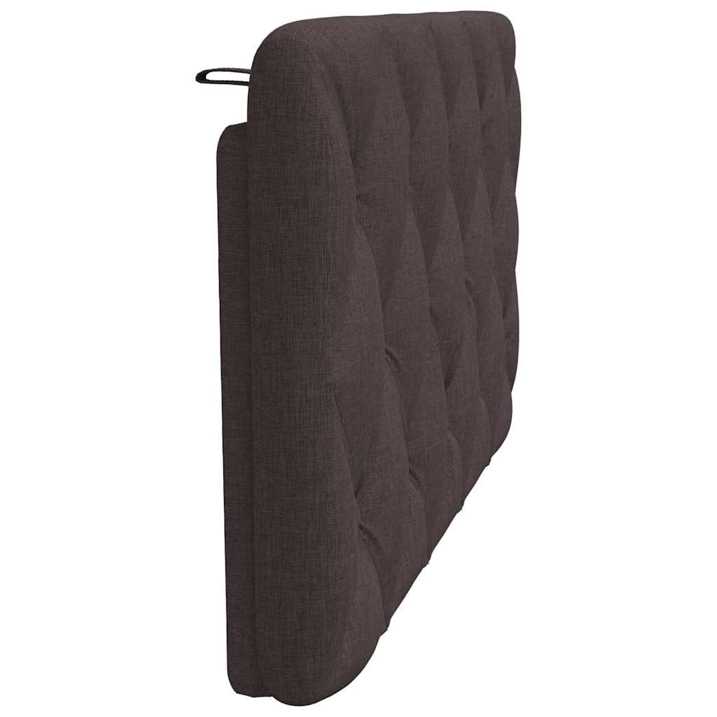 Coussin de tête de lit marron foncé 100 cm tissu - XIOS