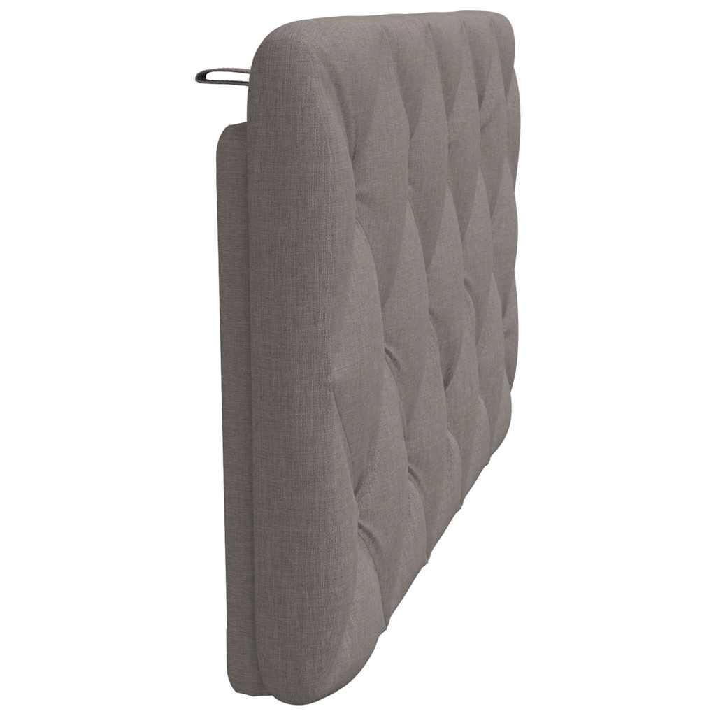 Coussin de tête de lit taupe 100 cm tissu - XIOS