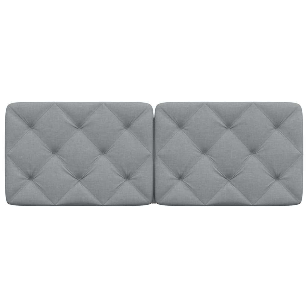 Coussin de tête de lit gris clair 120 cm tissu - XIOS