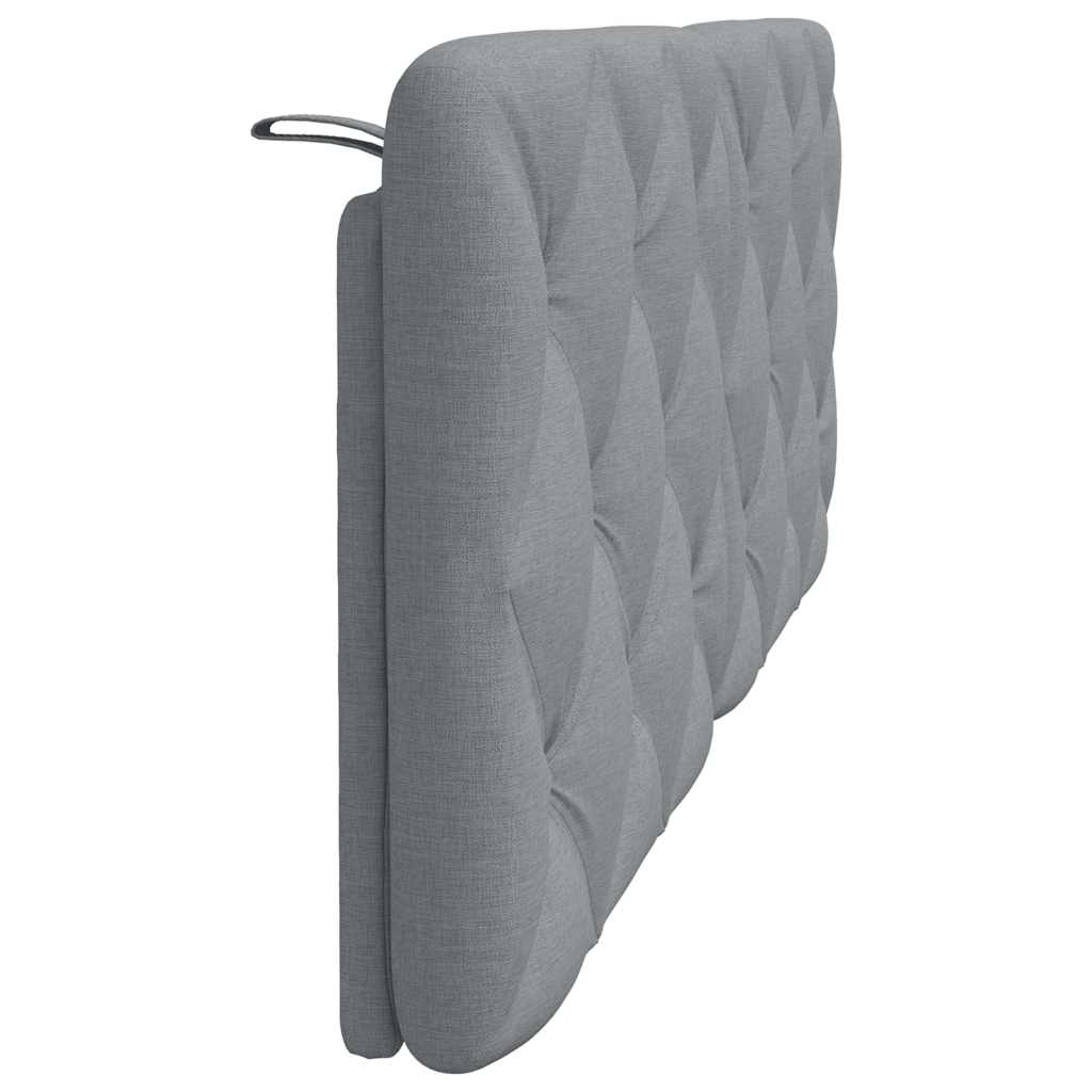Coussin de tête de lit gris clair 120 cm tissu - XIOS