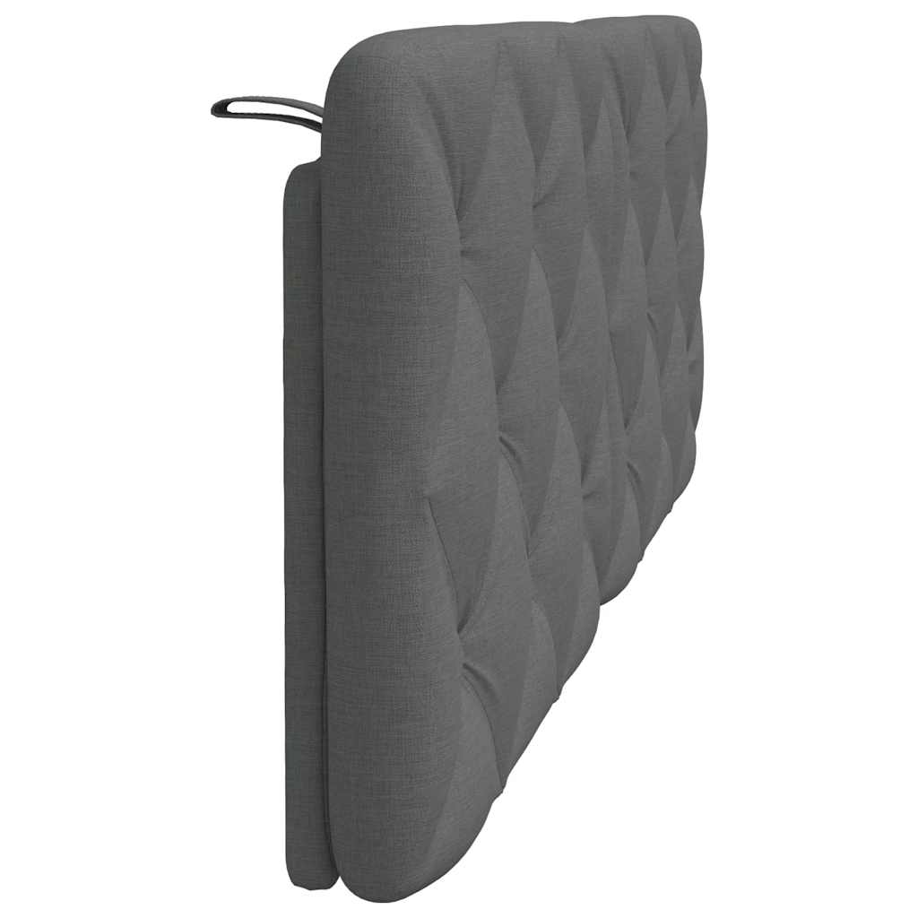 Coussin de tête de lit gris foncé 120 cm tissu - XIOS