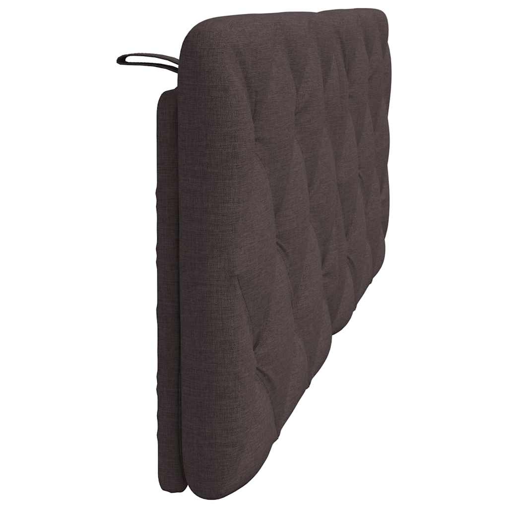 Coussin de tête de lit marron foncé 120 cm tissu - XIOS