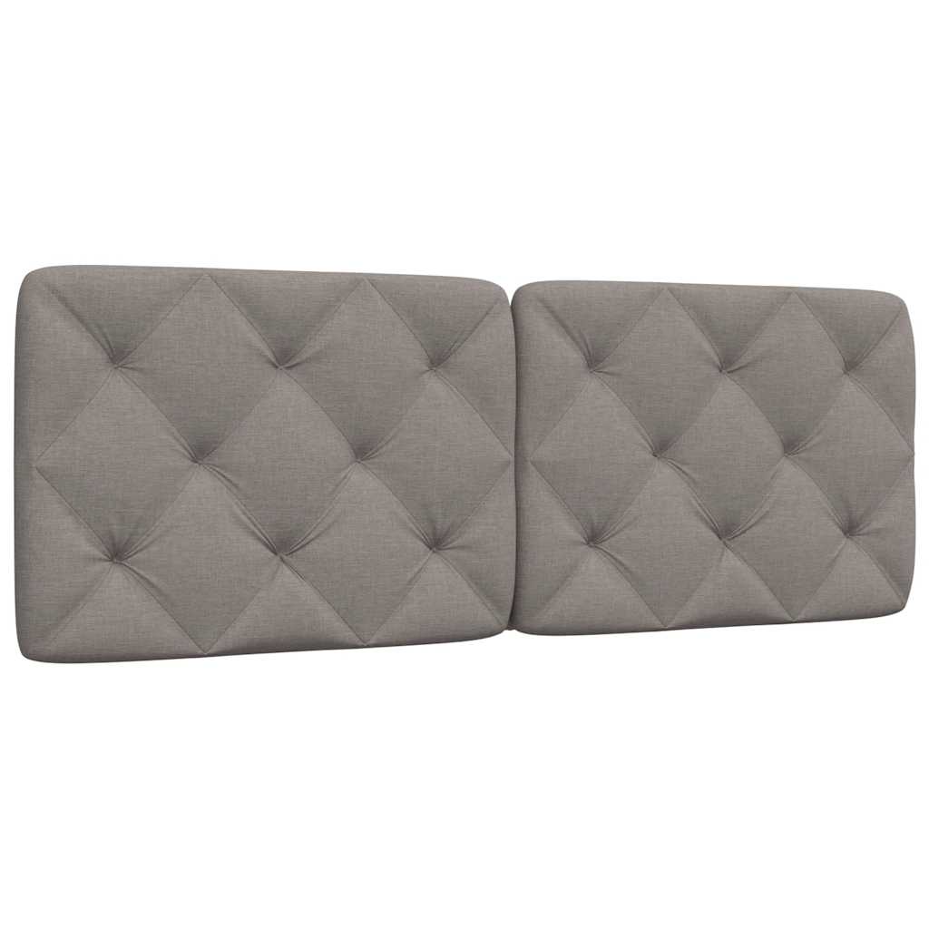 Coussin de tête de lit taupe 120 cm tissu - XIOS