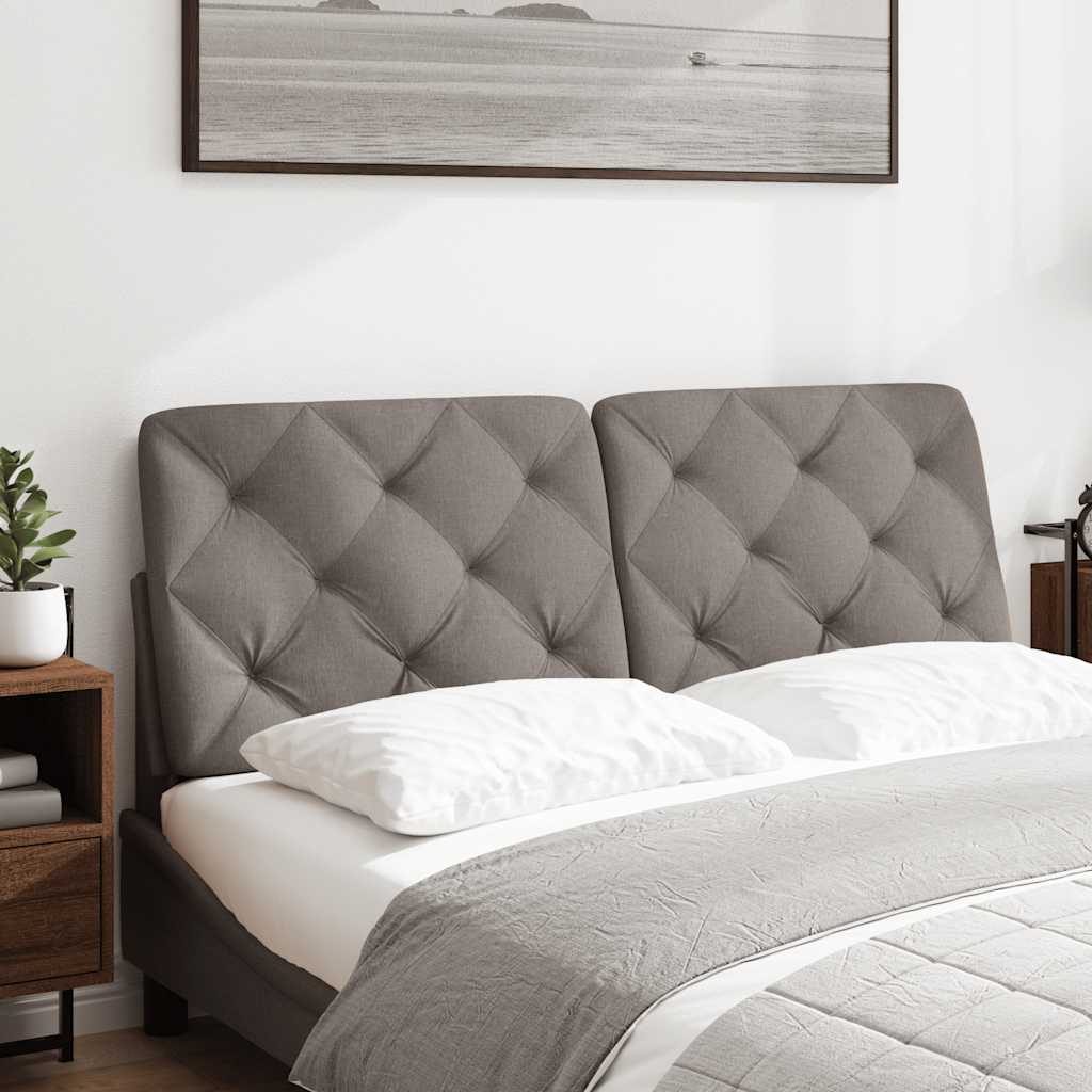 Coussin de tête de lit taupe 120 cm tissu - XIOS