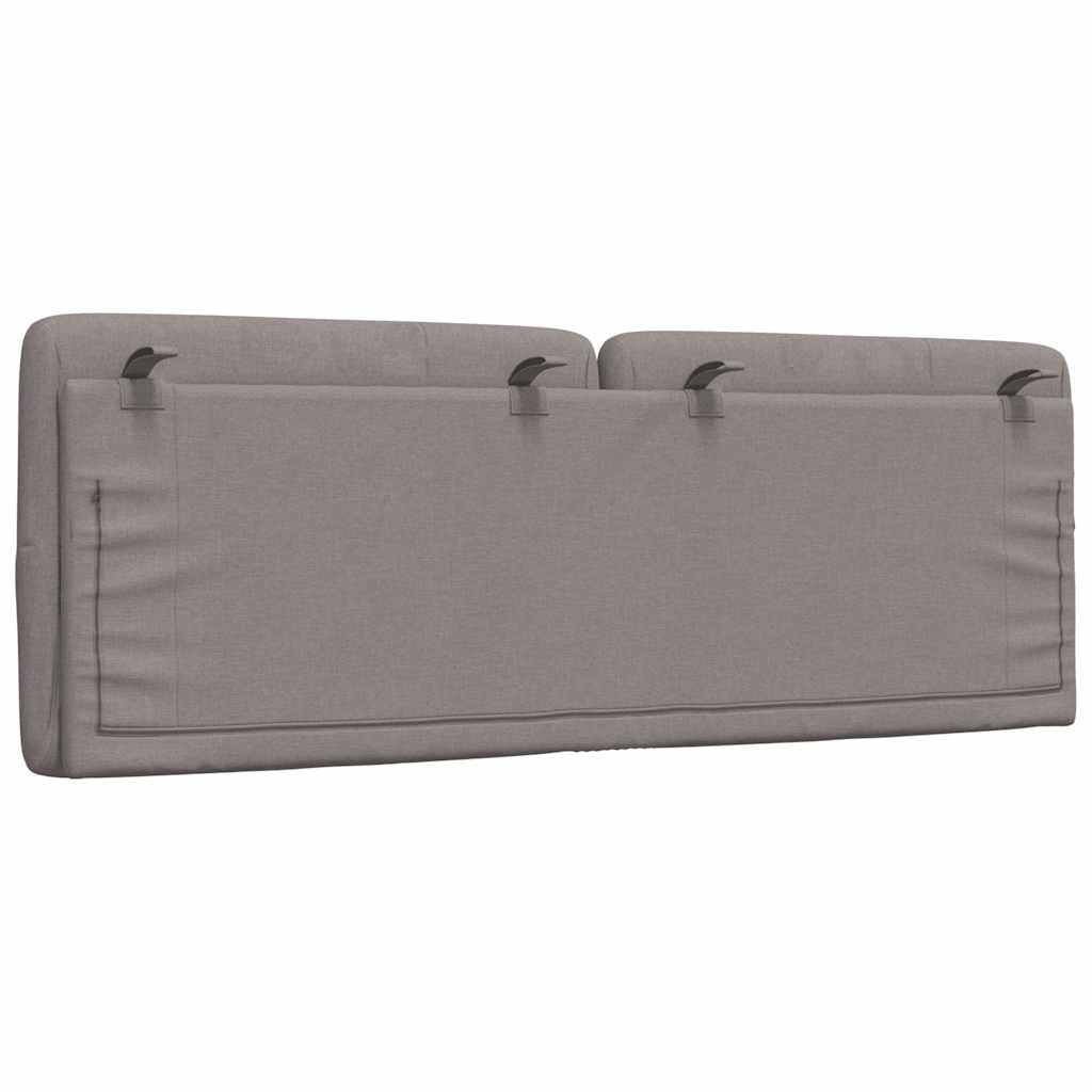 Coussin de tête de lit taupe 120 cm tissu - XIOS