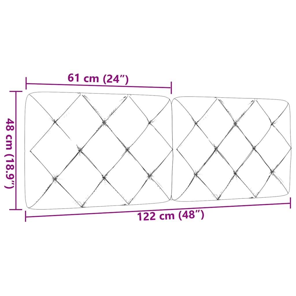 Coussin de tête de lit bleu 120 cm tissu - XIOS
