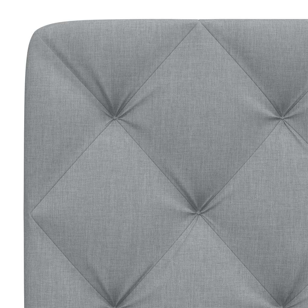 Coussin de tête de lit gris clair 140 cm tissu - XIOS