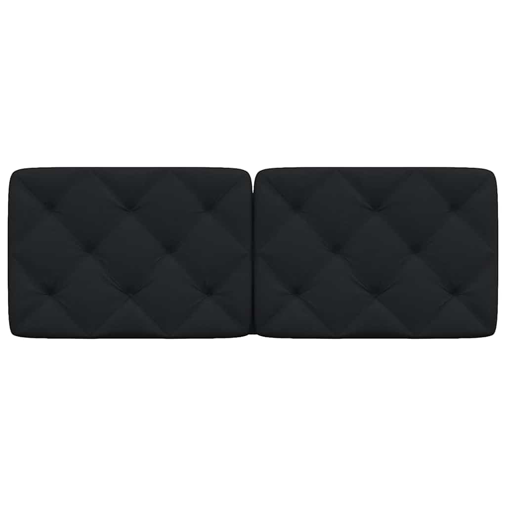 Coussin de tête de lit noir 140 cm tissu - XIOS