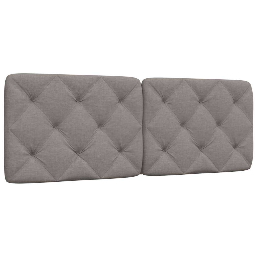 Coussin de tête de lit taupe 140 cm tissu - XIOS