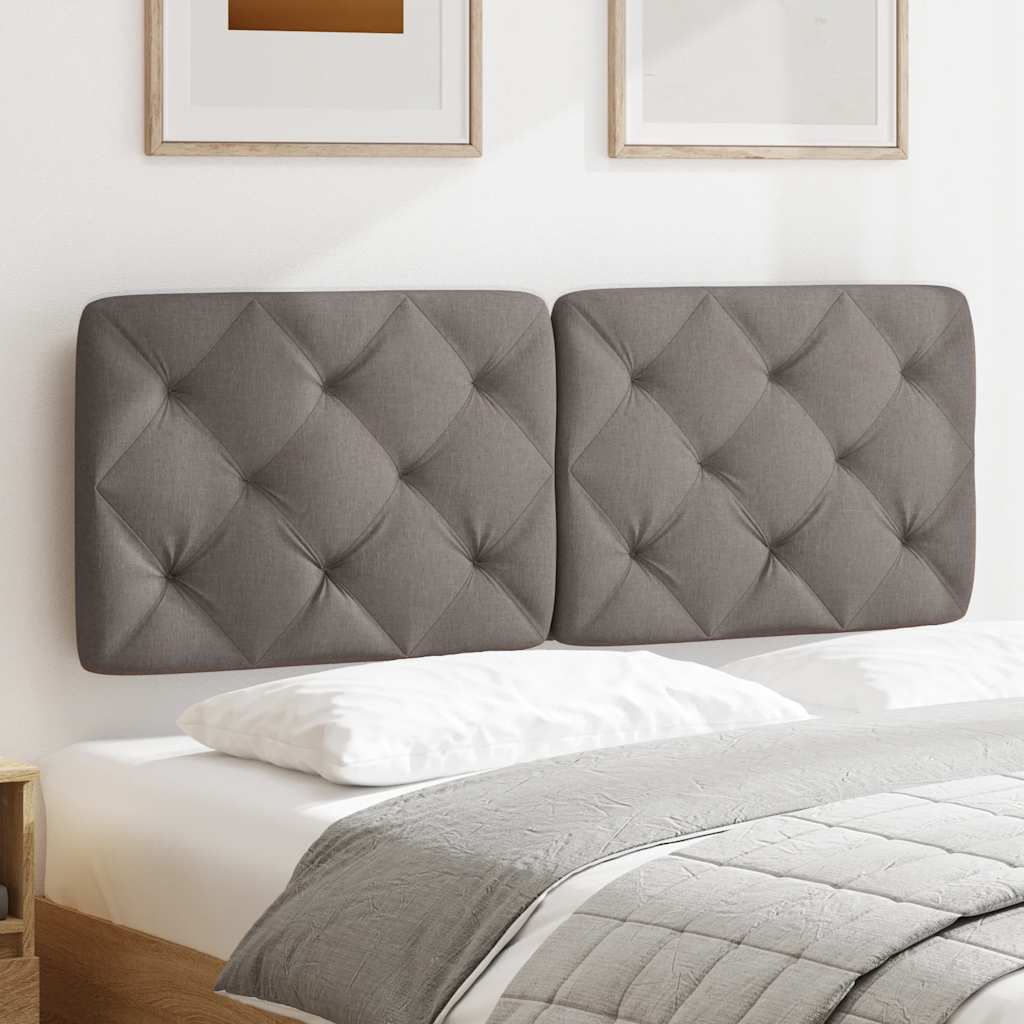 Coussin de tête de lit taupe 140 cm tissu - XIOS