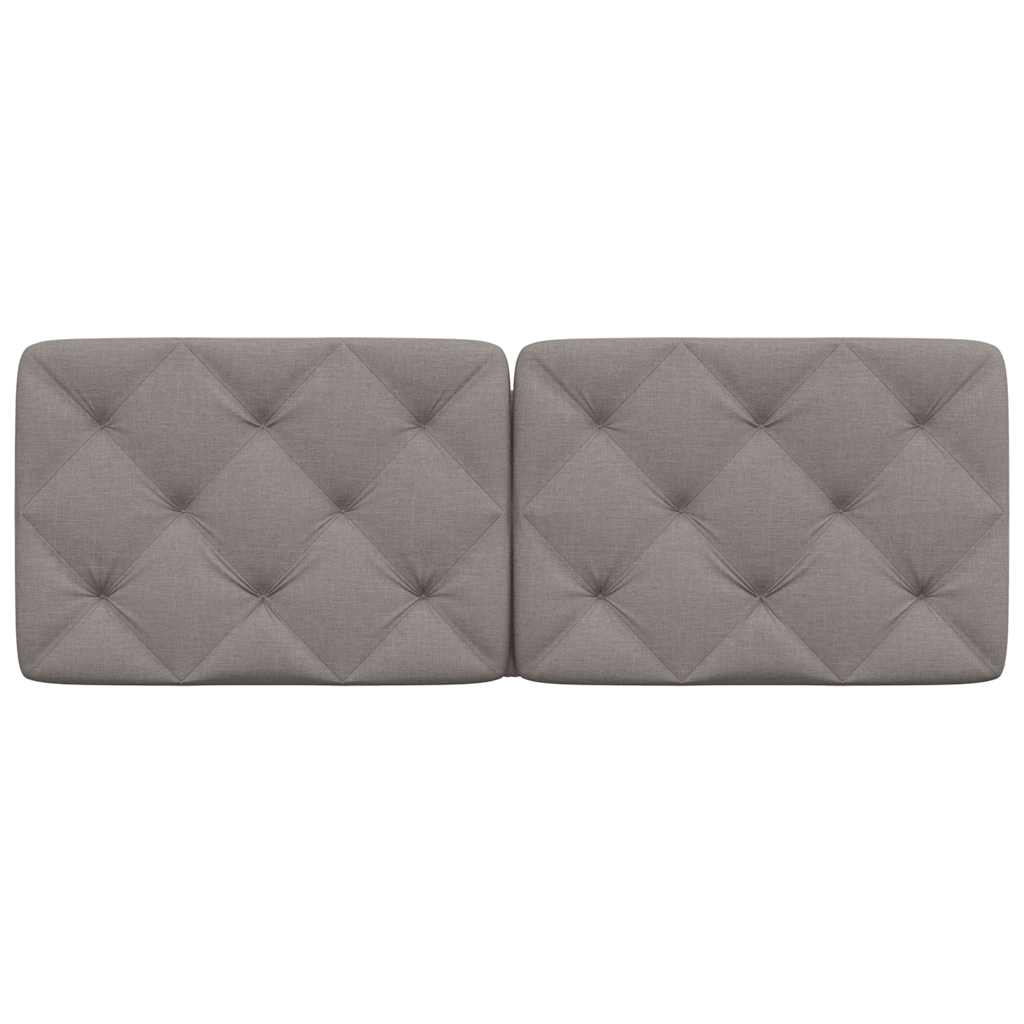Coussin de tête de lit taupe 140 cm tissu - XIOS