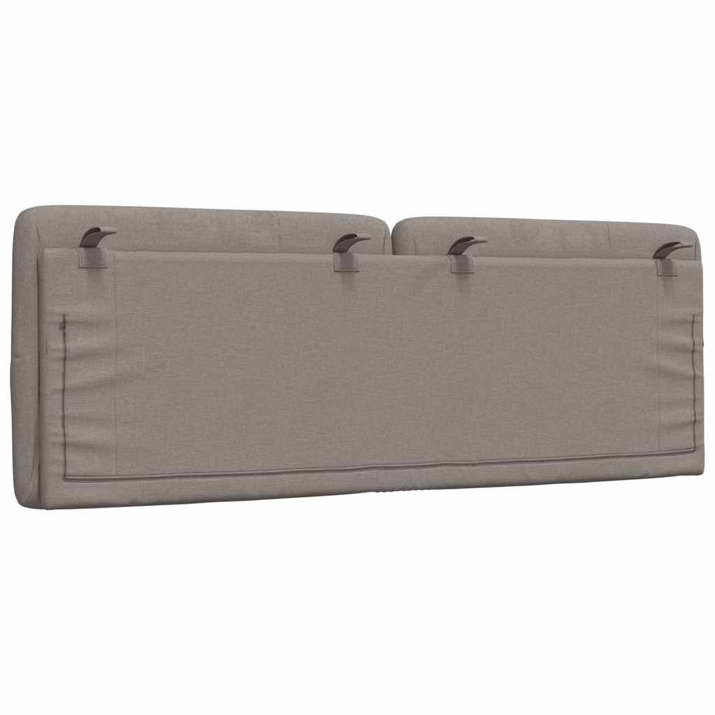 Coussin de tête de lit taupe 140 cm tissu - XIOS