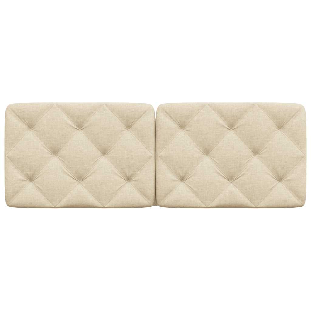 Coussin de tête de lit crème 140 cm tissu - XIOS