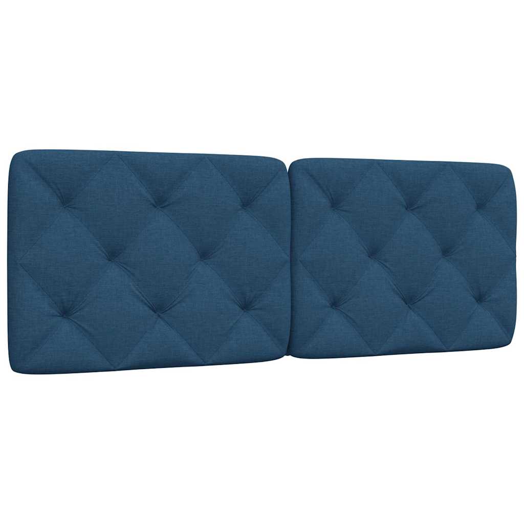 Coussin de tête de lit bleu 140 cm tissu - XIOS
