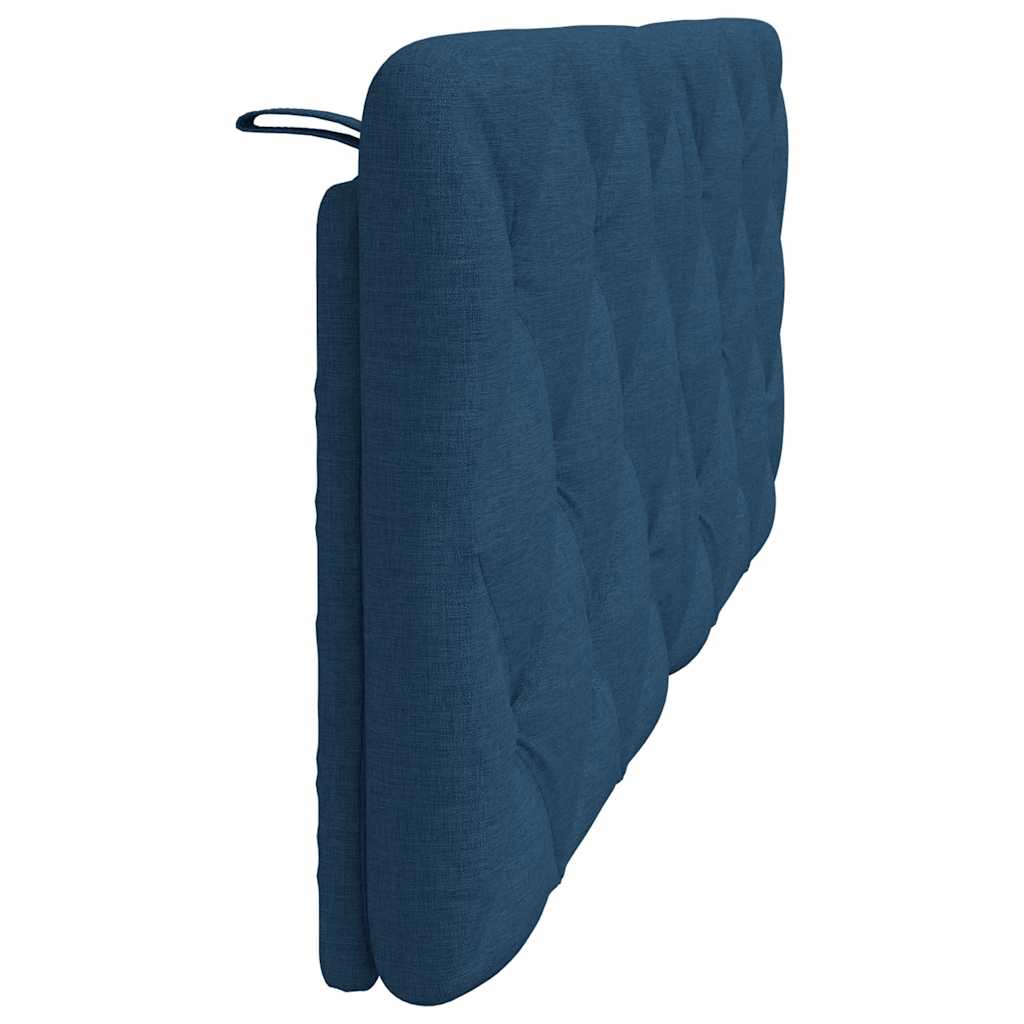 Coussin de tête de lit bleu 140 cm tissu - XIOS