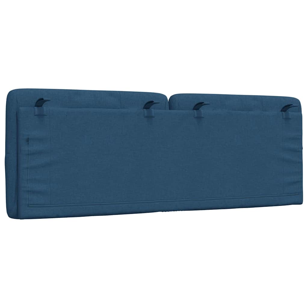 Coussin de tête de lit bleu 140 cm tissu - XIOS