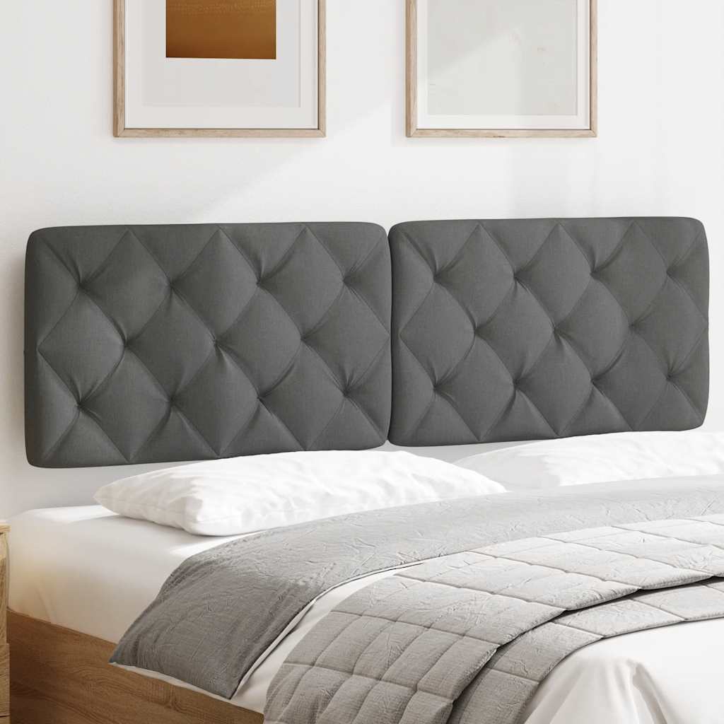 Coussin de tête de lit gris foncé 160 cm tissu - XIOS