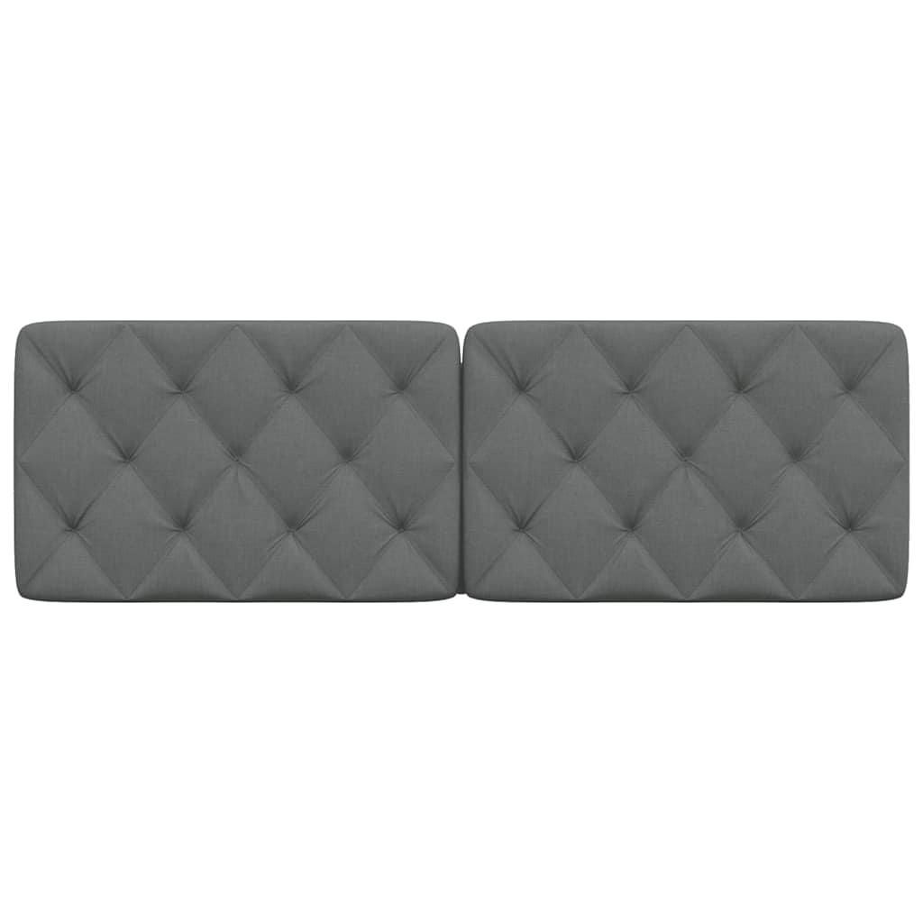 Coussin de tête de lit gris foncé 160 cm tissu - XIOS
