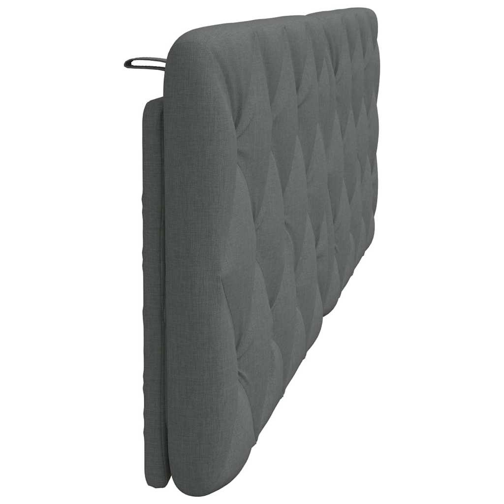 Coussin de tête de lit gris foncé 160 cm tissu - XIOS