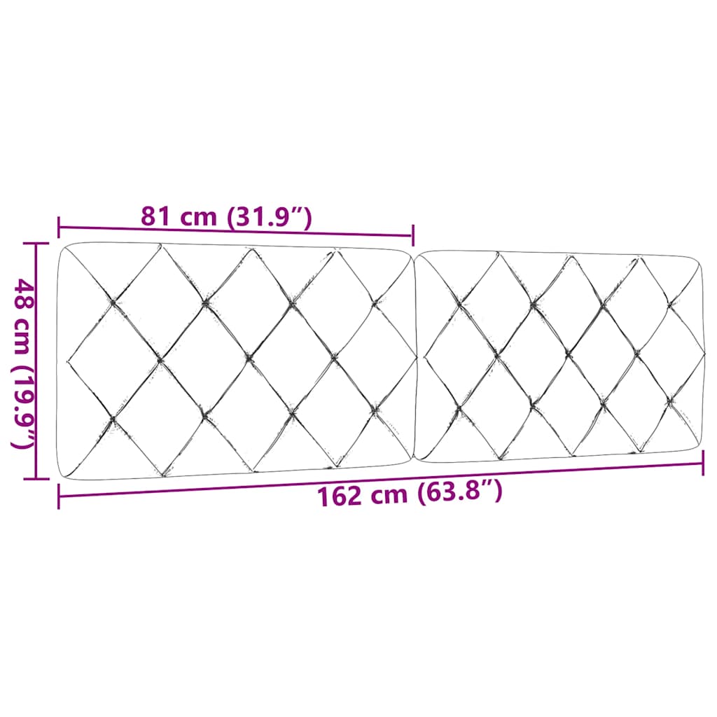 Coussin de tête de lit gris foncé 160 cm tissu - XIOS