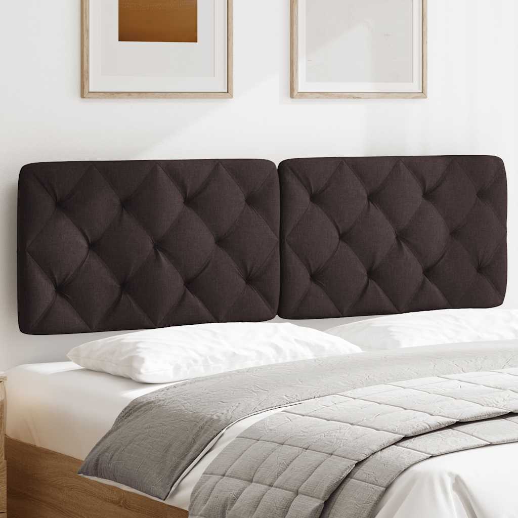 Coussin de tête de lit marron foncé 160 cm tissu - XIOS