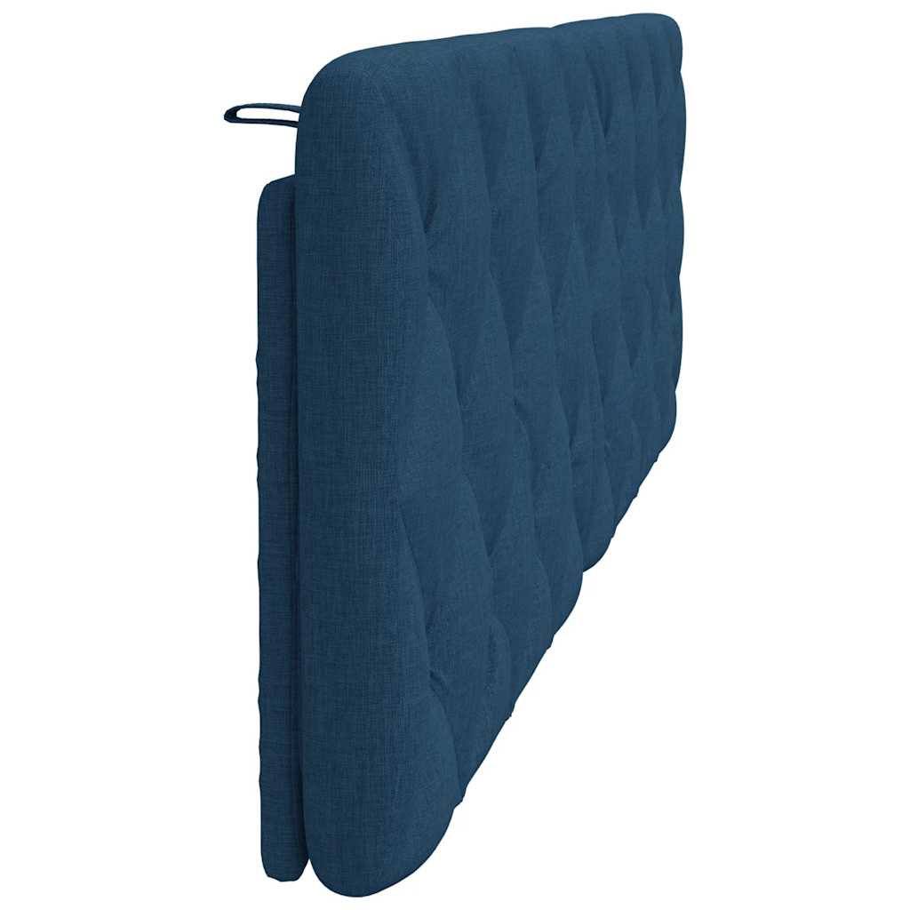 Coussin de tête de lit bleu 160 cm tissu - XIOS
