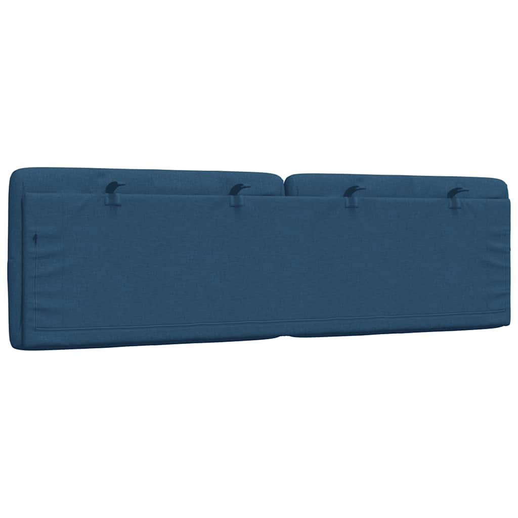 Coussin de tête de lit bleu 160 cm tissu - XIOS