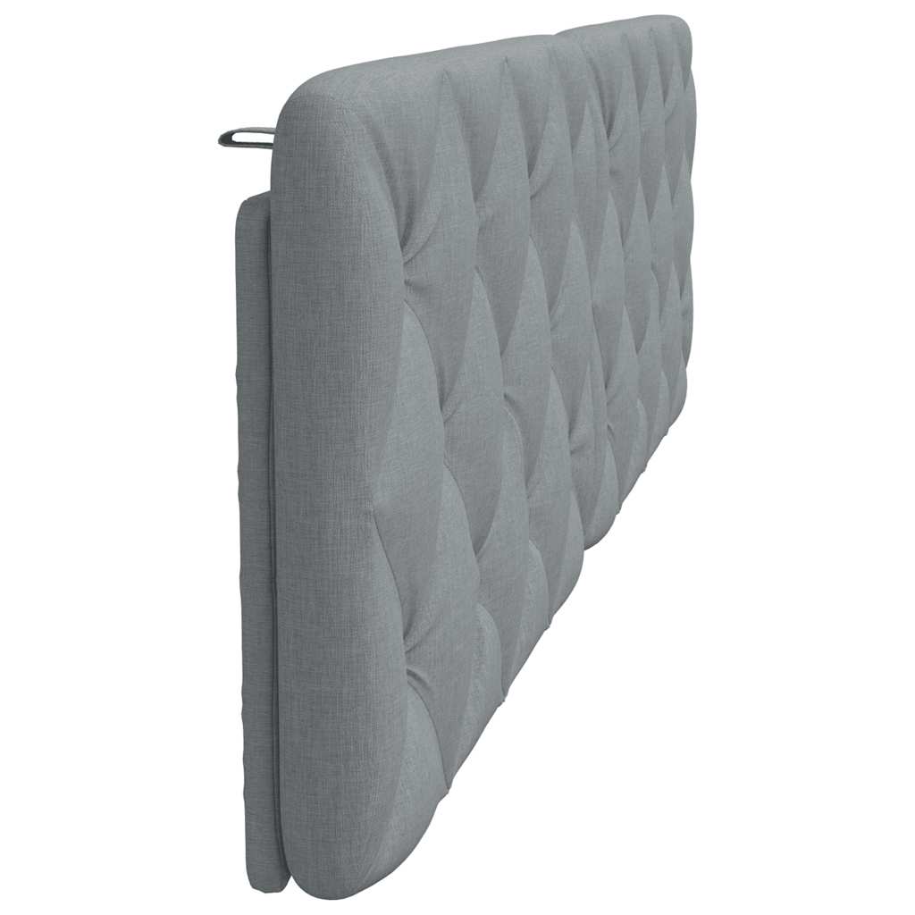 Coussin de tête de lit gris clair 180 cm tissu - XIOS