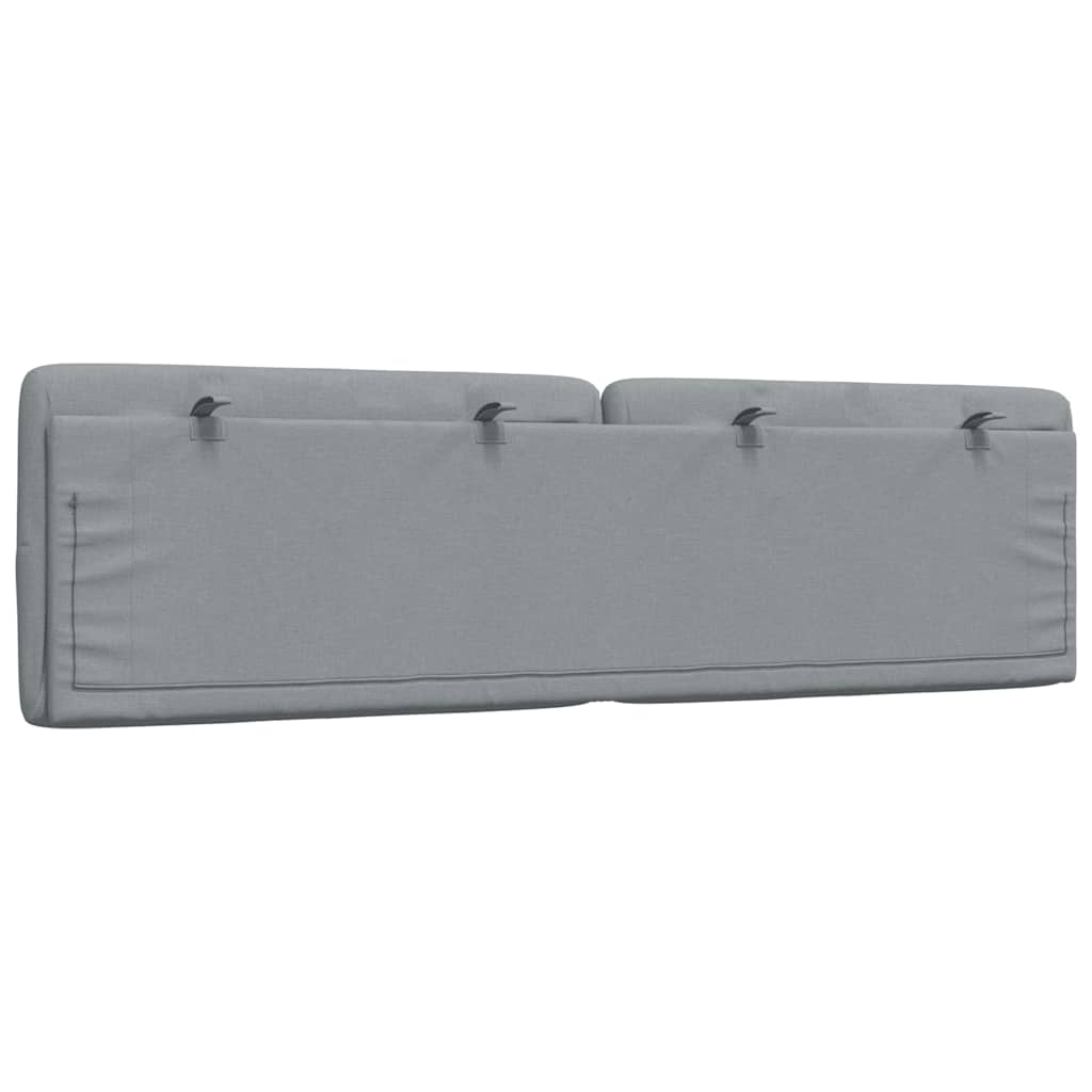 Coussin de tête de lit gris clair 180 cm tissu - XIOS