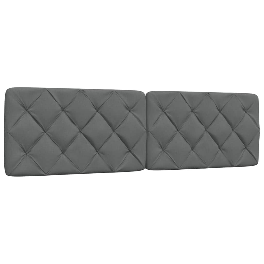 Coussin de tête de lit gris foncé 180 cm tissu - XIOS