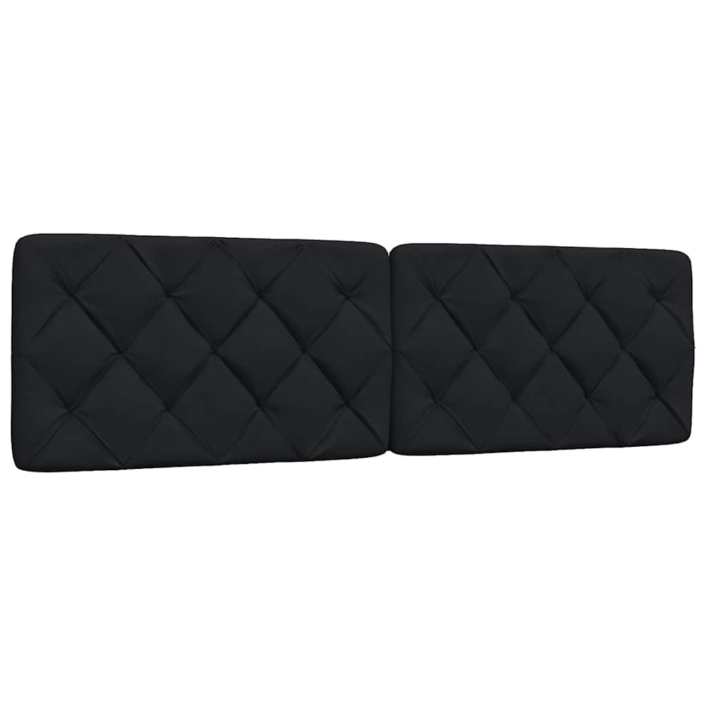 Coussin de tête de lit noir 180 cm tissu - XIOS