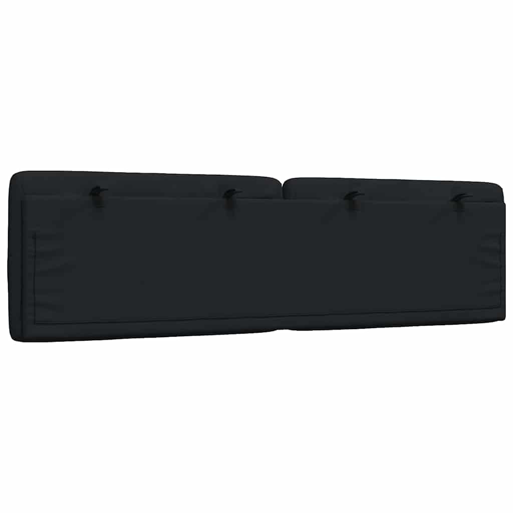 Coussin de tête de lit noir 180 cm tissu - XIOS