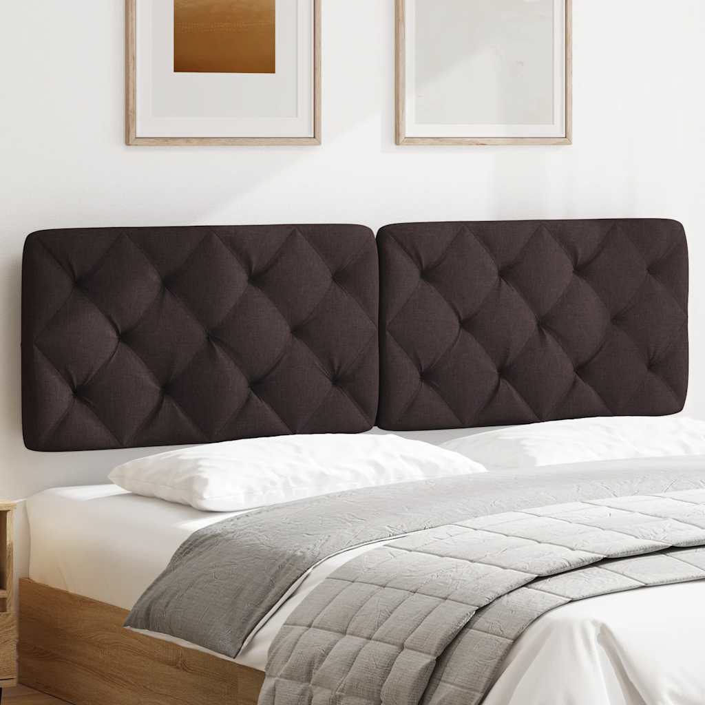 Coussin de tête de lit marron foncé 180 cm tissu - XIOS