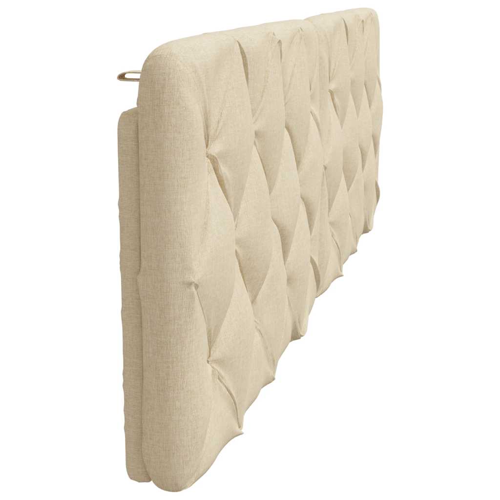 Coussin de tête de lit crème 180 cm tissu