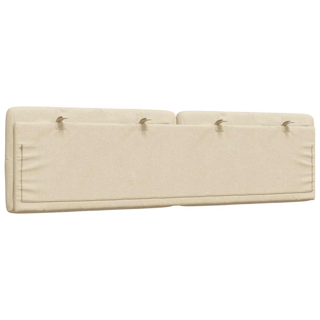 Coussin de tête de lit crème 180 cm tissu