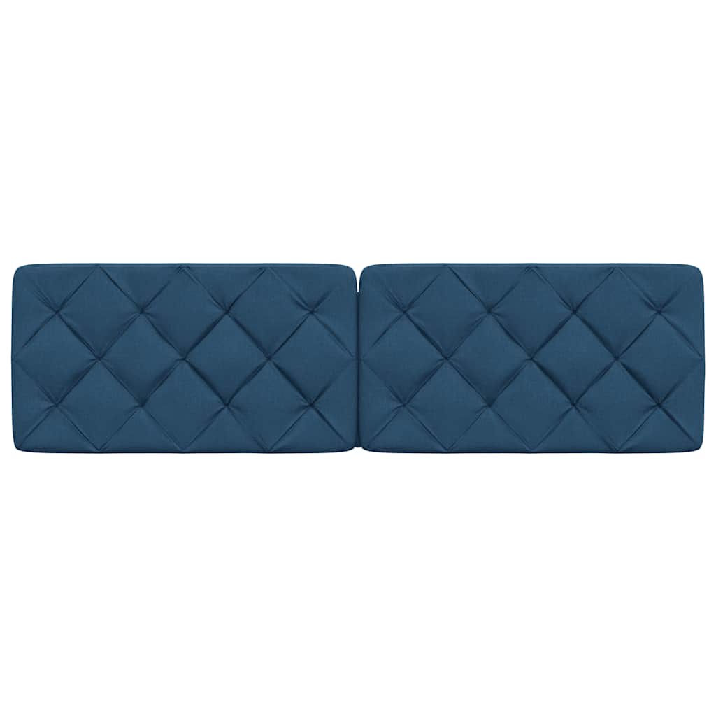 Coussin de tête de lit bleu 180 cm tissu - XIOS