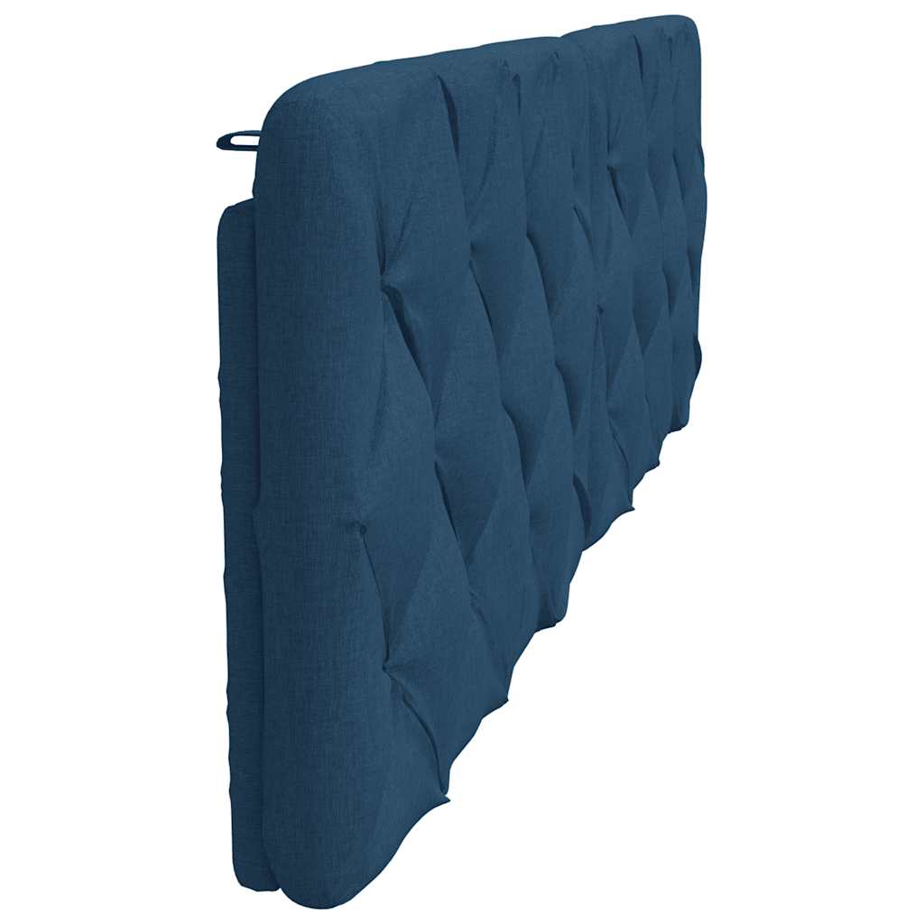 Coussin de tête de lit bleu 180 cm tissu - XIOS