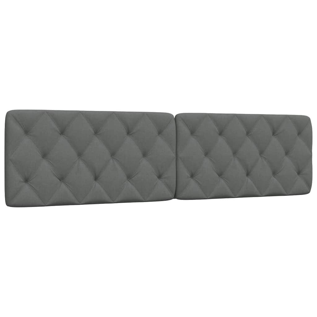 Coussin de tête de lit gris foncé 200 cm tissu - XIOS