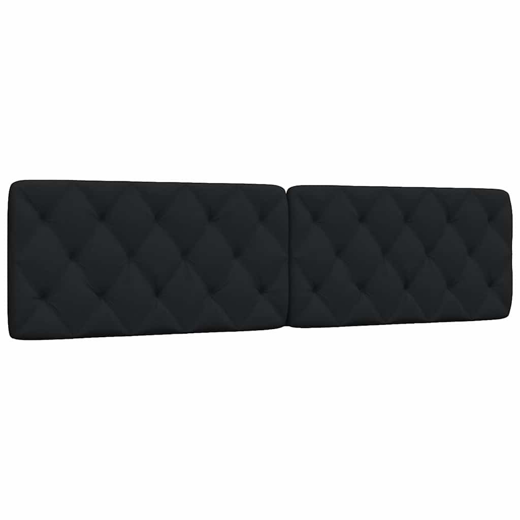 Coussin de tête de lit noir 200 cm tissu - XIOS