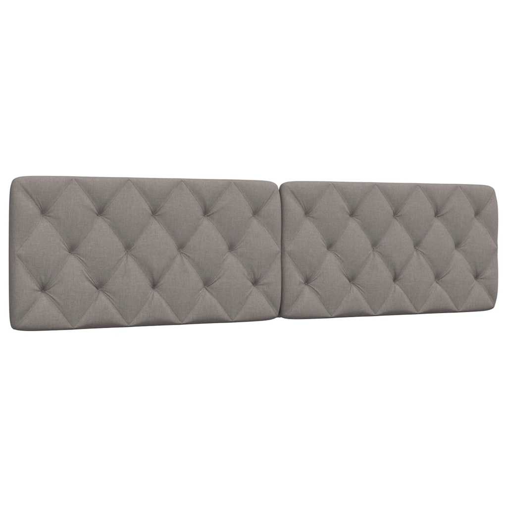 Coussin de tête de lit taupe 200 cm tissu - XIOS