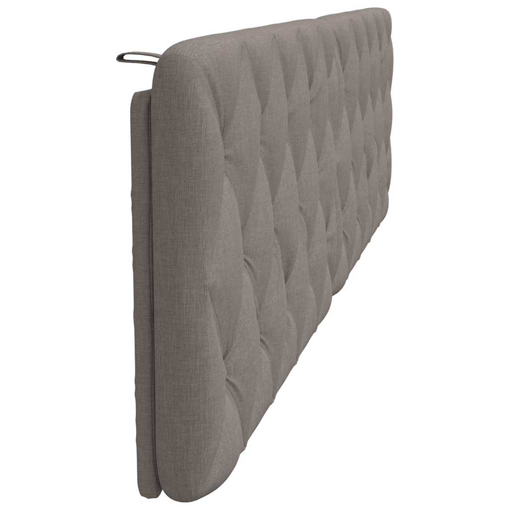 Coussin de tête de lit taupe 200 cm tissu - XIOS