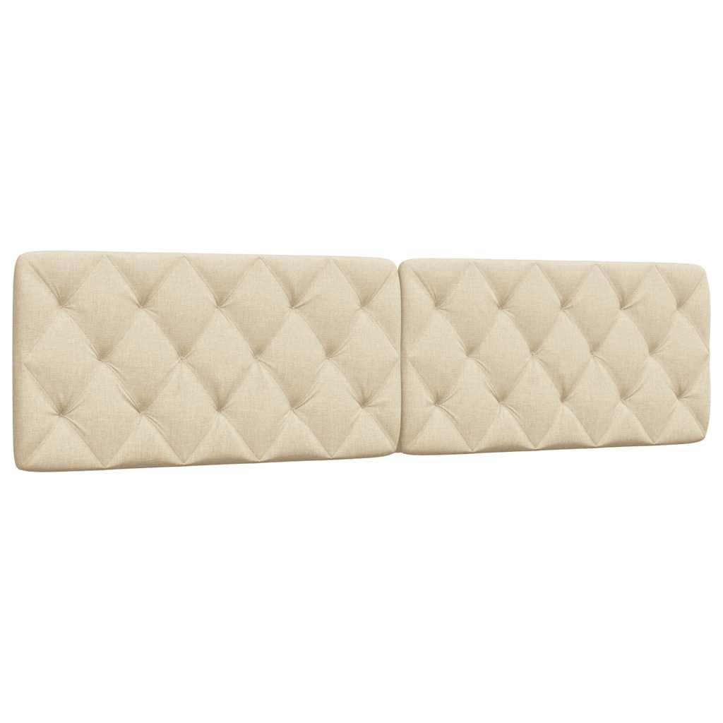 Coussin de tête de lit crème 200 cm tissu - XIOS