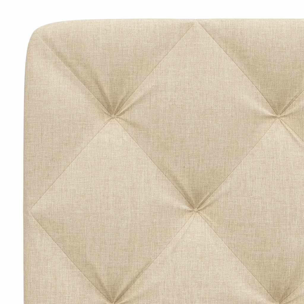 Coussin de tête de lit crème 200 cm tissu - XIOS