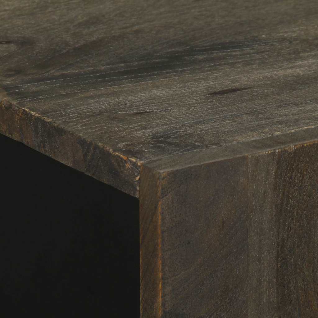 Buffets 3 pcs noir 60x33x75 cm bois massif de manguier - XIOS