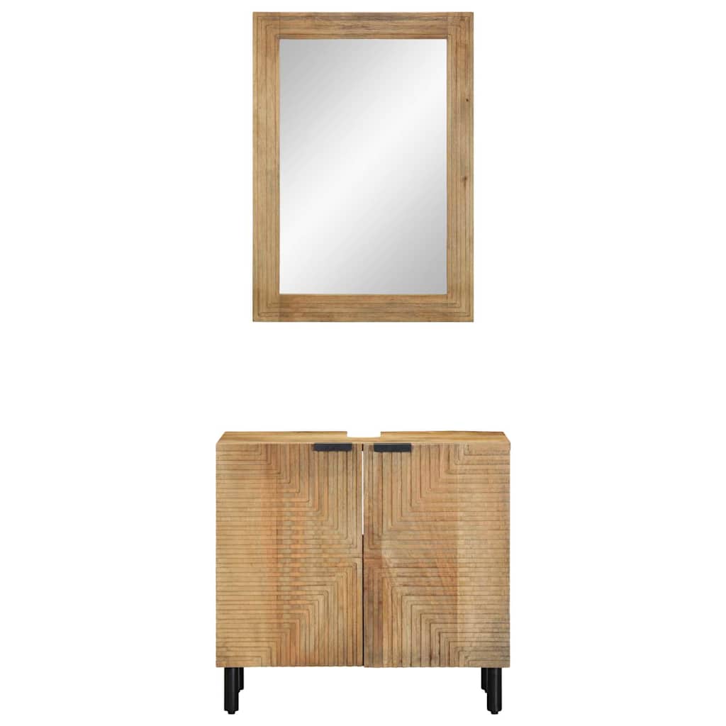 Ensemble de meubles salle de bain 2 pcs marron
