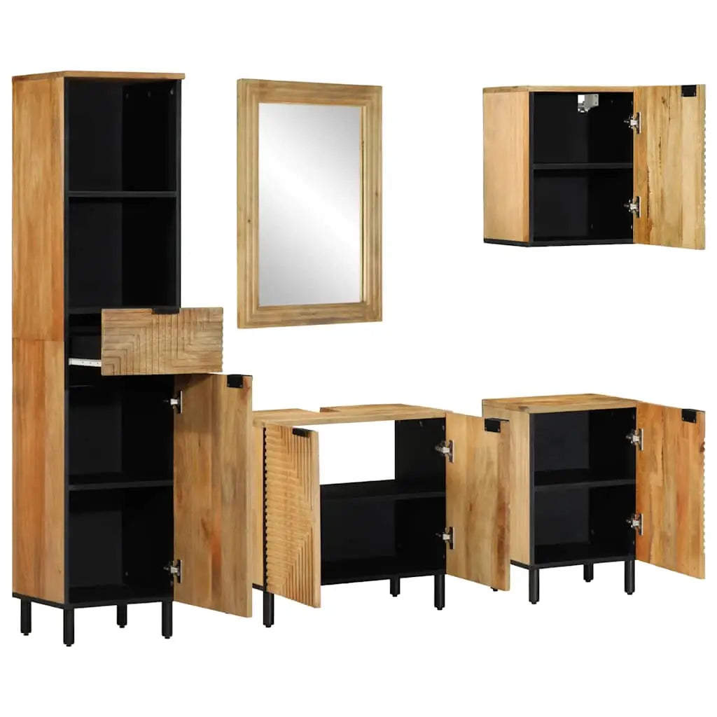Ensemble de meubles de salle de bain 5 pcs marron - XIOS
